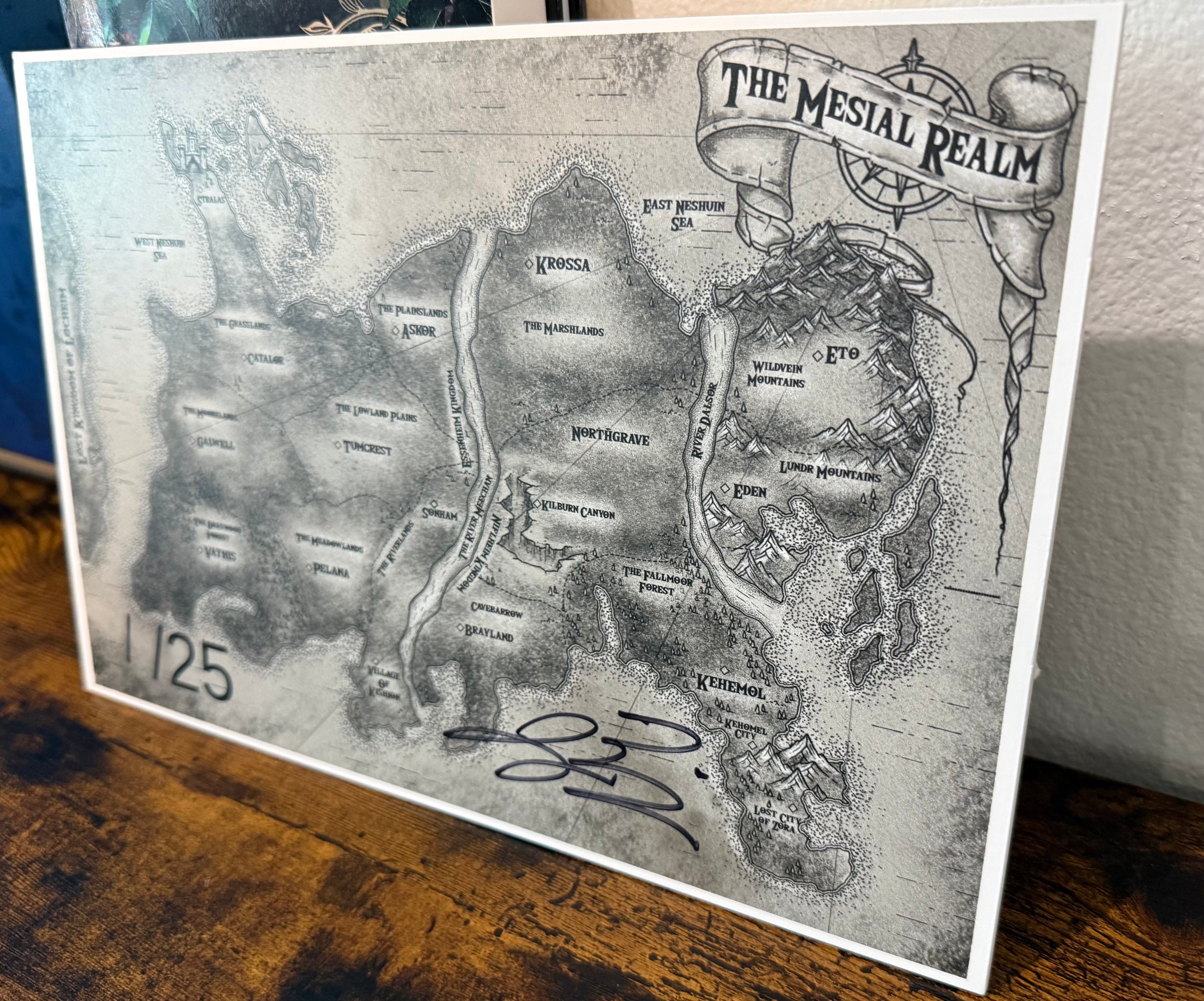 Special Edition Wooden Map of the Mesial Realm - limited to /25 Run